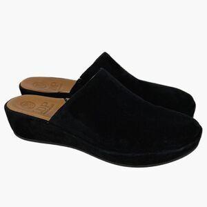 L'Amour Des Pieds Cady Mule Shoes Womens 8M Black Suede Leather Slip On